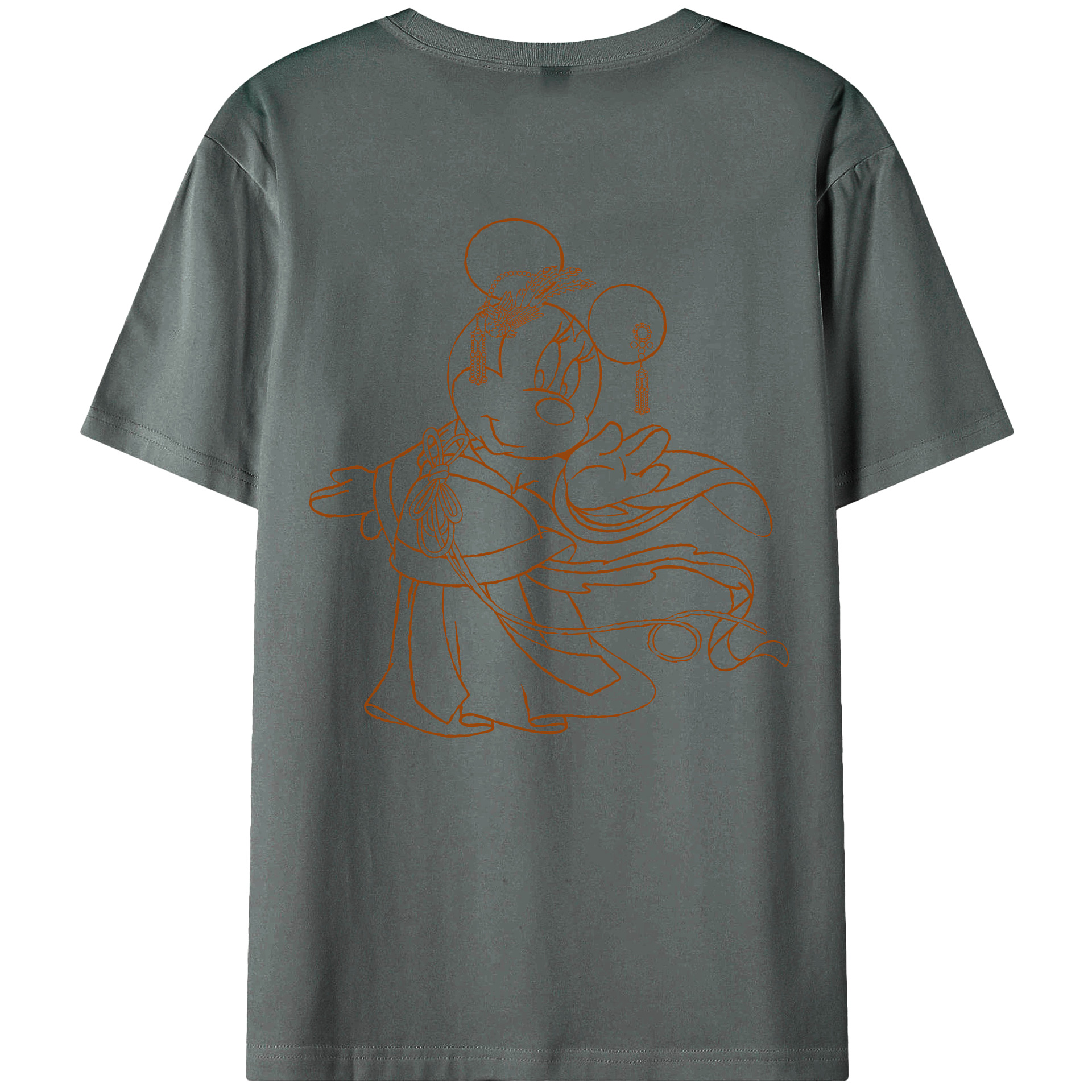 （画像用） ミッキーマウス Mickey Mouse 綿100％ メンズ半袖Tシャツ（バックプリント） 通気性